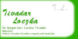 tivadar loczka business card